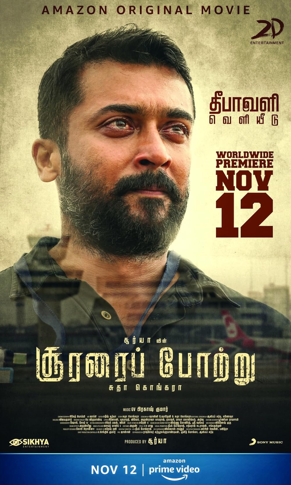 Download Soorarai Pottru (2020) Hindi Official Dubbed Movie WEB – DL || 480p [480MB] || 720p [750MB] || 1080p [2.8GB]