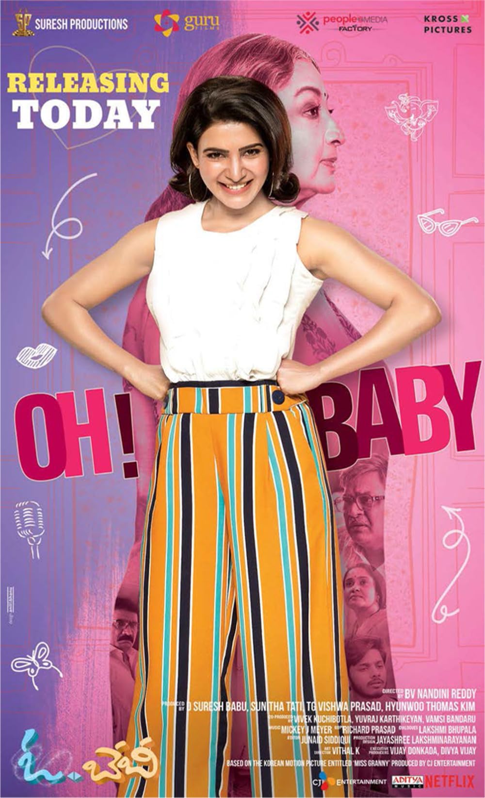 Download Oh Baby (2019) Dual Audio {Hindi-Telugu} Movie WEB-DL || 480p [500MB] || 720p [1.4GB] || 1080p [3.2GB]
